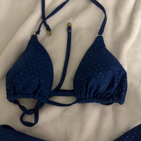 Victoria’s Secret blue bling rhinestone bikini size xs - Picture 3 of 5